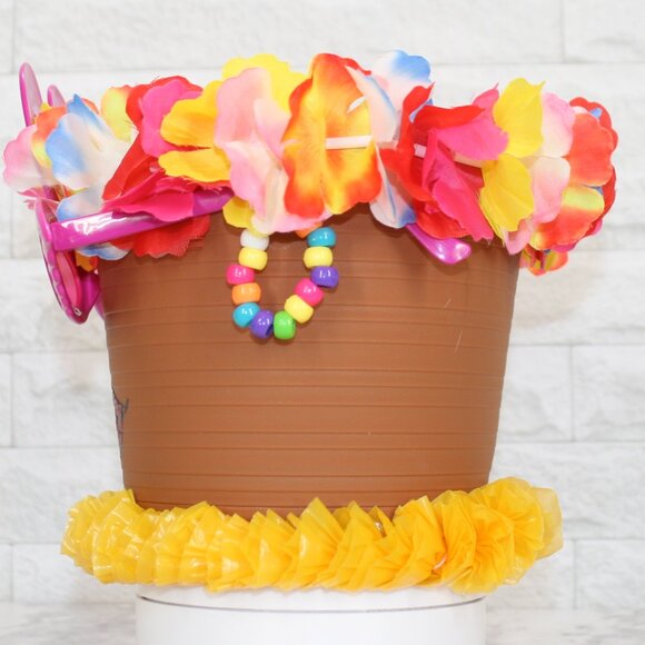 HAND CRAFTED Flamingo Pot Head Planter Upcycled Lady Face Luau Decor - Picture 5 of 13